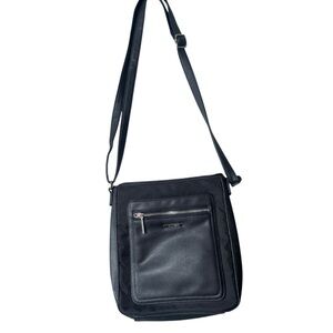 Roots Purse Black Adjustable Strap 73 Long Shoulder Bag Small Leather Minimalist